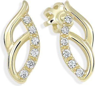 Brilio Gold earrings with zircons 239 001 01063