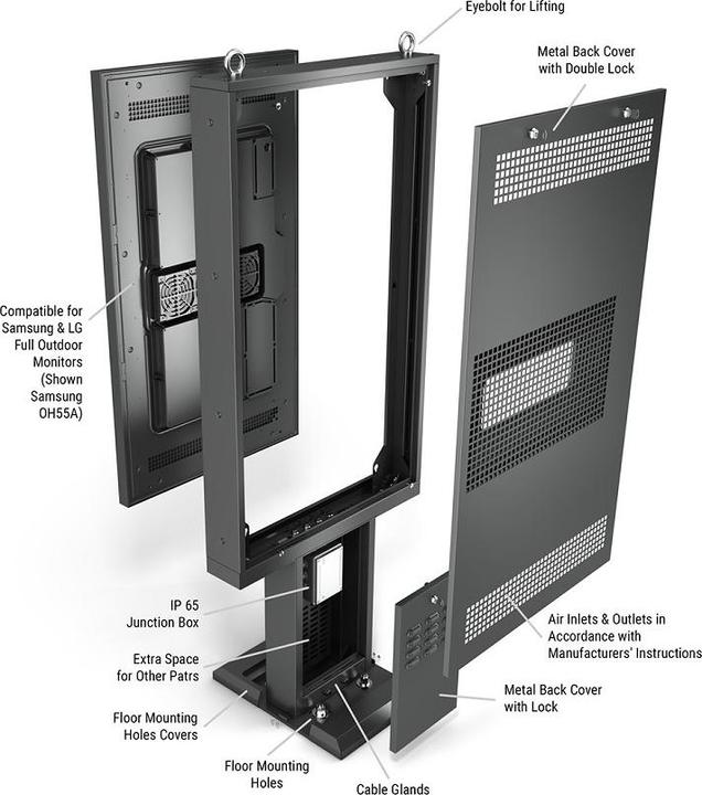 Immagine prodotto DSS Outdoor Stele Portrait 49", Metall, Full Outdoor