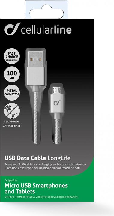 Actual product image Cellularline Longlife (1 m, USB 2.0)