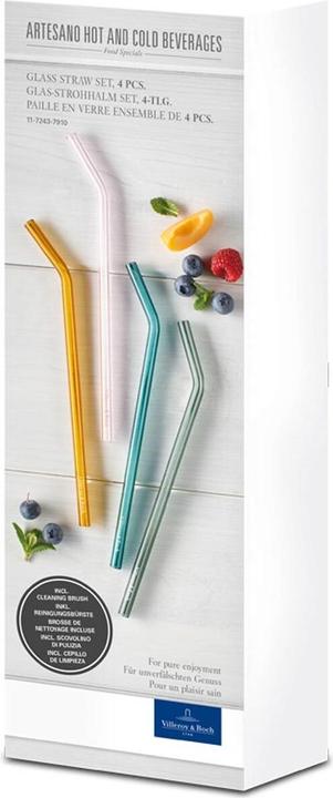 Actual product image Villeroy & Boch Glass drinking straw set of 4 Artesano Beverages (4 x)