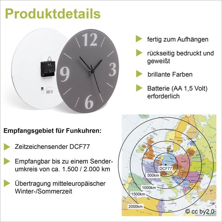 Produktbild Artland Trendfarbe Grau-Bunt (30 cm)