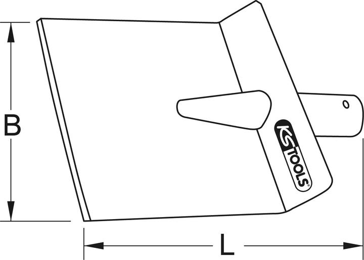 Produktbild KS Tools BRONZEplus Fussbodenschaber, funkenfrei, LxB 170x150 mm (1 Stk.)