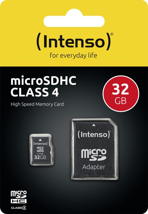 Actual product image Intenso microSD Class 4 (32 GB, microSDHC)