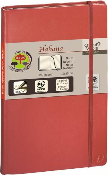 Actual product image Quo Vadis Notebook Habana 160x240mm lined red (160 x 240 mm, Plain)