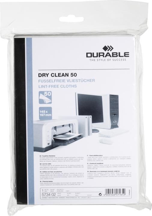 Actual product image Durable Dry Clean wipes 50 wipes (50 x)