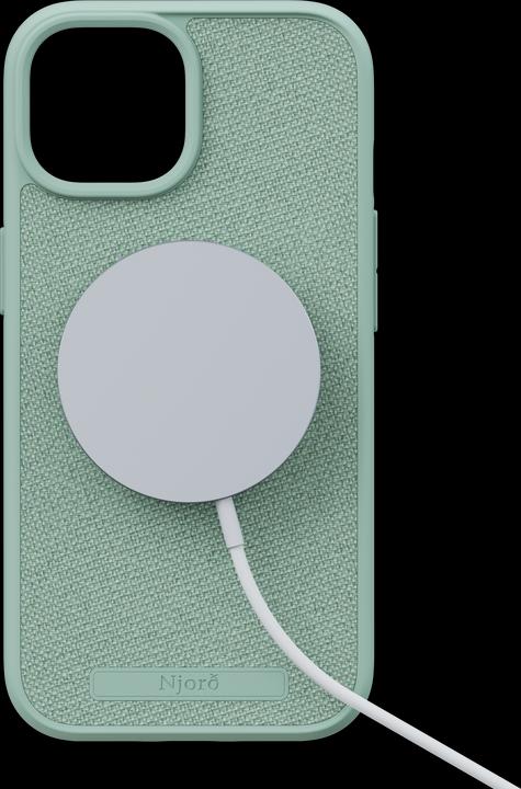 Produktbild Njord Hard-Cover Fabric MagSafe Case Turquoise (Apple iPhone 15, Apple iPhone 13, Apple iPhone 14)