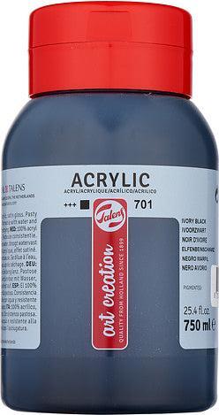 Royal Talens Acrylic paint ArtCreation, ivory black, 750 ml (Ivory Black, 750 ml)
