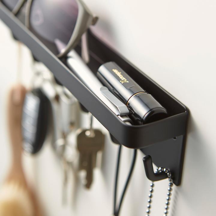 Actual product image Yamazaki Magnetic key rack with SMART shelf