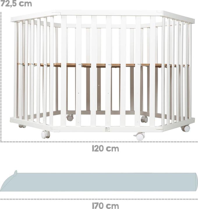 Produktbild Roba Laufgitter 6-eckig (121 cm, 106 cm, MDF)
