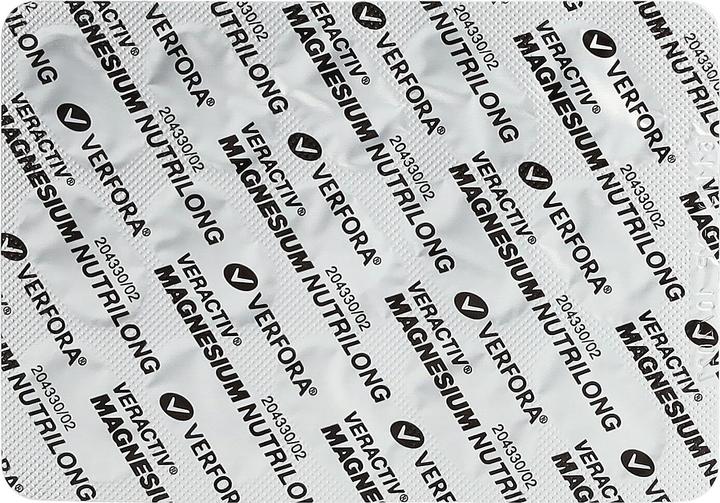 Nährwerte und Zutaten Veractiv Magnesium Nutrilong (60 Stück, Tabletten, 117 g)