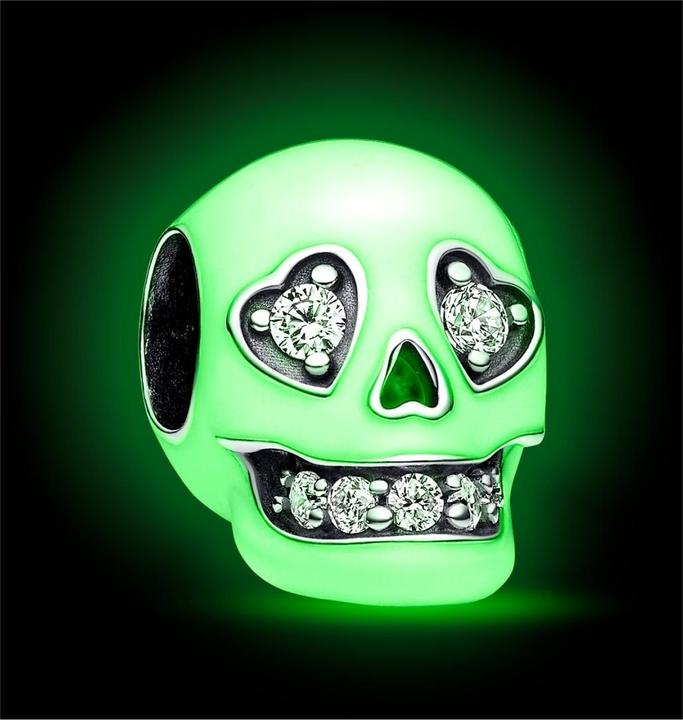 Immagine prodotto Pandora Ciondolo teschio scintillante fosforescente (Argento 925)