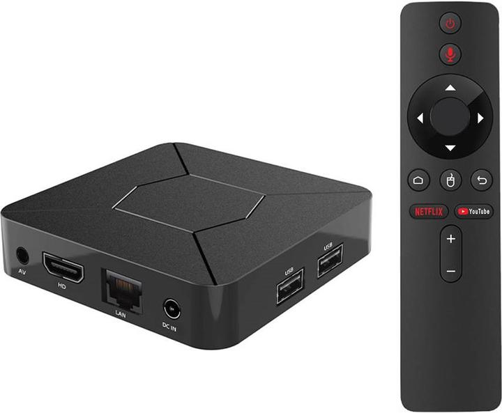 Image du produit PhoneLook Smart mini Android TV Streaming Box Q5 HDMI 4K Ultra HD + télécommande et Miracast & Google Assist (8 Go, Android 11)