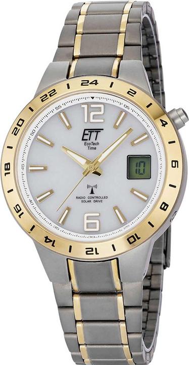 Produktbild ETT EGT-11410-40M Herrenuhr Solar Titanium Funkuhr (Funkuhr, Digitaluhr, Analoguhr, 40 mm)