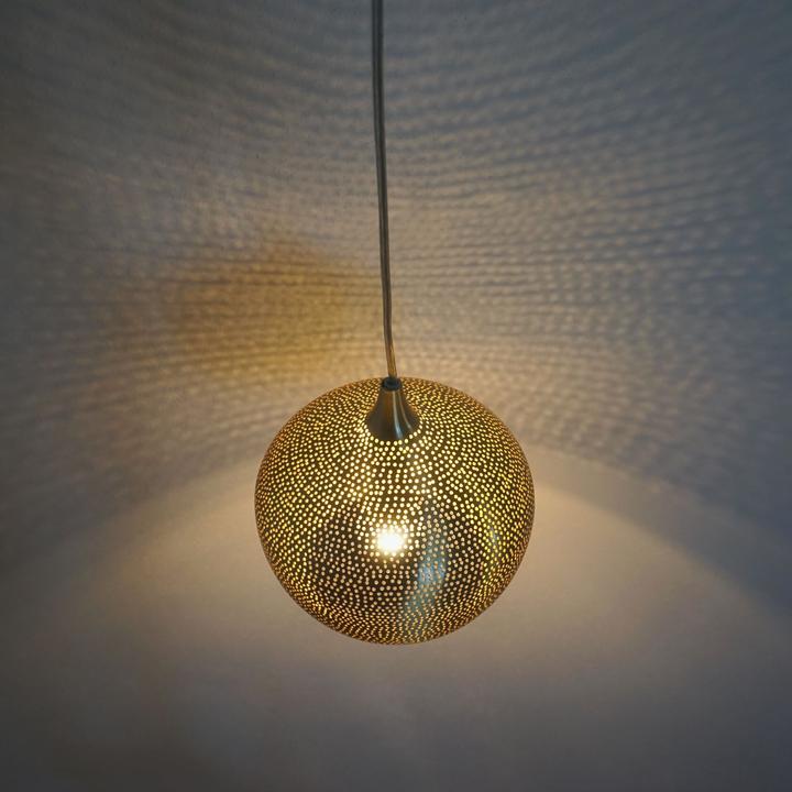 Actual product image Sweet Mint Hanging Lamp Motu Dots S 18cm gold coloured Craft (E14)