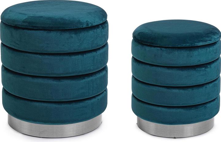 Produktbild Bizzotto Pouf mit Stauraum Darina Navyus (2er-Set)