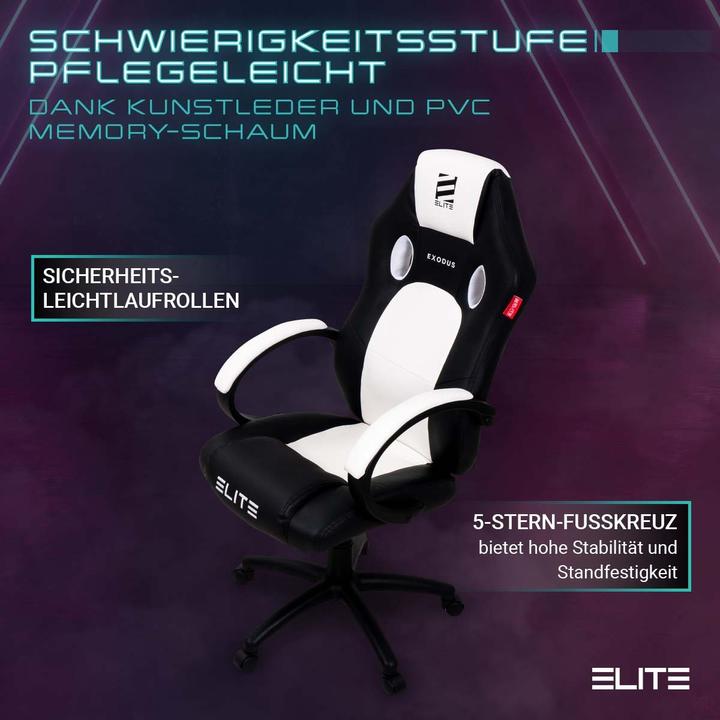 Produktbild Elite Gaming Stuhl EXODUS Ergonomischer Bürostuhl Schreibtischstuhl Chefsessel Sessel Racing Gaming-