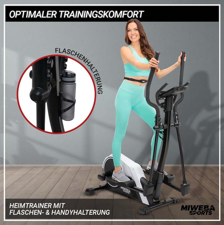 Actual product image Miweba Sports Crosstrainer MC300 Exercise Bike Fitness Equipment Pedal Trainer Sport (White/Black)