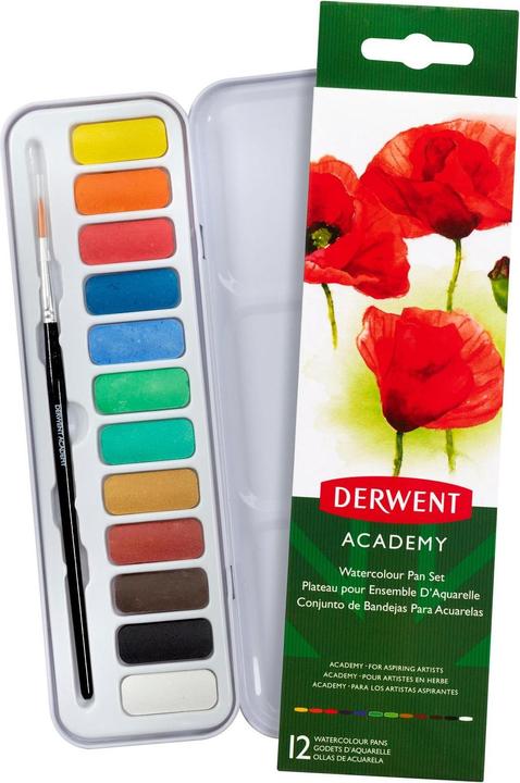 Actual product image Derwent Watercolor Watercolour Pan Set Multicolor (Multicoloured)