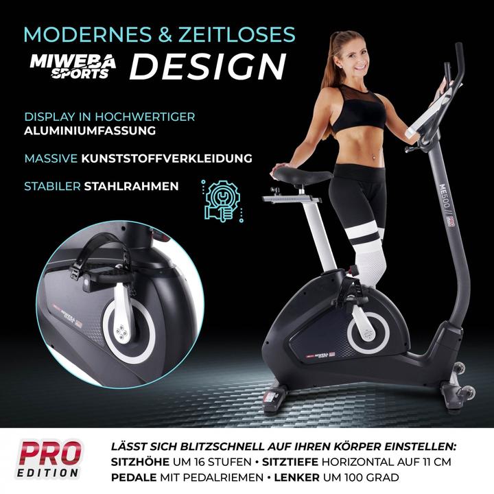 Produktbild Miweba Sports Ergometer ME500 Heim Trainer Trimmrad Indoor Cycling Home Cardio (Schwarz)