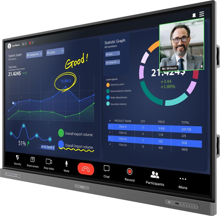Actual product image BenQ RP8603 | 86"" | 3840x2160 | 400Nits | IR Touch | Pro Series Education (3840 x 2160 Pixels, 86")