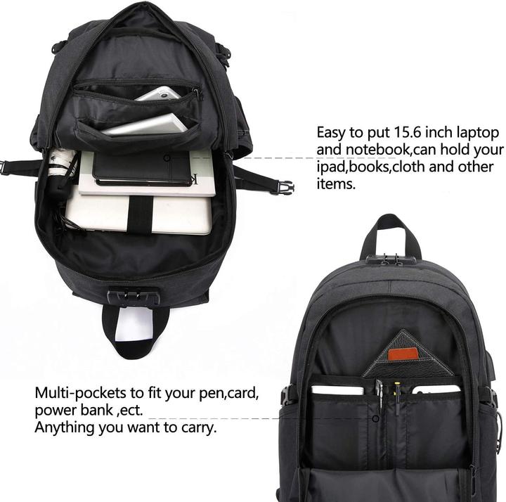 Image du produit Wenig Sacoche antivol pour ordinateur portable (15,6 pouces, noir)
