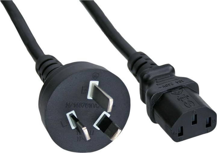Produktbild InLine 35er Bulk-Pack ® Netzkabel, Netzstecker Australien auf Kaltgerätestecker C13, 1,8m (1.80 m)