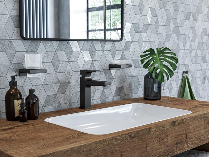 Immagine prodotto hansgrohe HG Porta sapone AddStoris da parete nero spazzolato