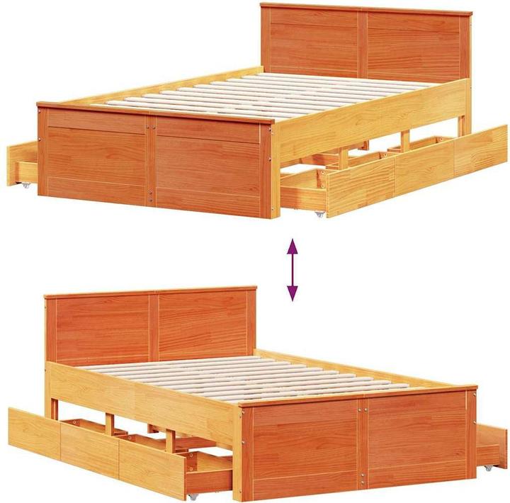Produktbild VidaXL Bett ohne Matratze mit Kopfteil (120 x 190 cm)