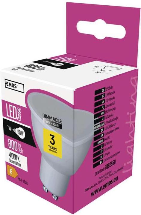 Actual product image Emos Classic LED lamp (GU10, 7 W, 800 lm, 1 x, E)