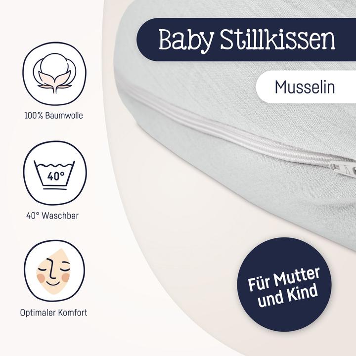 Productafbeelding Julius Zöllner Mousseline Verpleegkussen (190 cm)