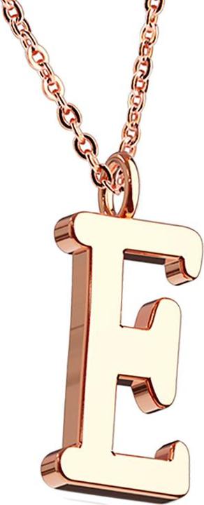 Star Piercing Kette rosegold Anhänger Buchstabe E (Chirurgenstahl 316L, ohne Messing)