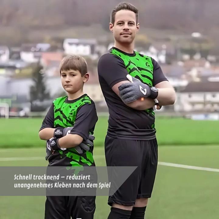 Actual product image Catch & Keep Trikot Green Splash Torwarttrikot Gr. 140 Kurzarm Fussball Shirt (140)