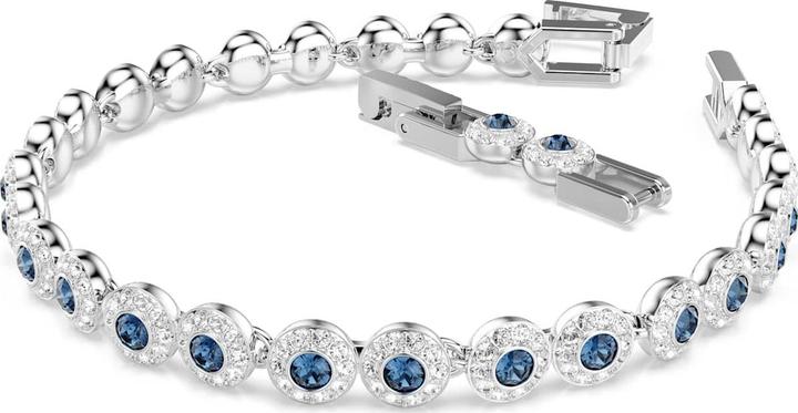 Immagine prodotto Swarovski Una Angelic Tennis Armband Rundschliff Blau Rhodiniert (19 cm, Metallo Swarovski)