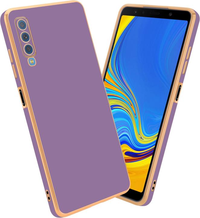 Productafbeelding Cadorabo Hoesje voor Samsung Galaxy A7 2018 in TPU met camerabescherming LM130 Style (Samsung Galaxy A7 (2018))