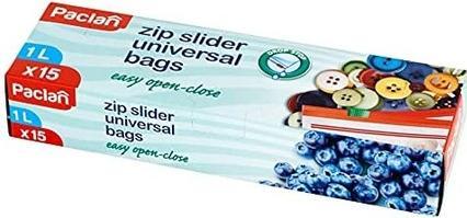 Produktbild Paclan ZIP SLIDER FREEZER BAGS 1LX15PCS 137100 (15 x)