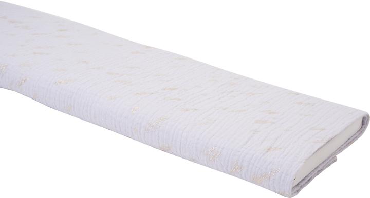Produktbild Rico Design Krinkel-Musselin Baumwoll-Stoff mit Silber-Effekt "Wild Stripes-Hellgrau", 130 cm brei...