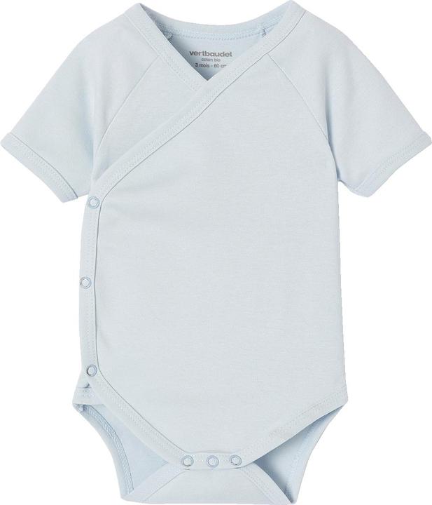 Actual product image Vertbaudet Bio-Kollektion: 5er-Pack Baby Kurzarm-Bodys in Wickelform (62)