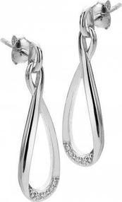 Hot Diamonds Elegant silver earrings with diamonds Most Loved DE742