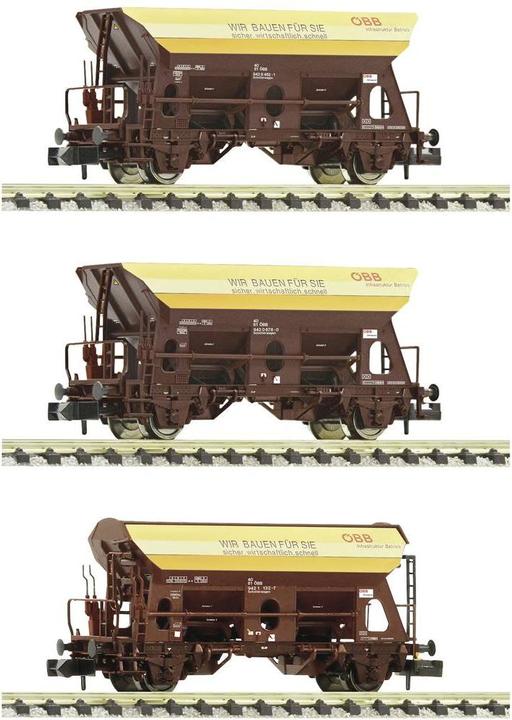 Fleischmann N Fl 3er-Set Schotterwagen, ÖBB (Dc) (Spur N)