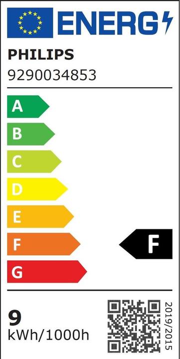 Energy Label Philips LED reflector lamp (E27, 9 W, 750 lm, 1 x, F)
