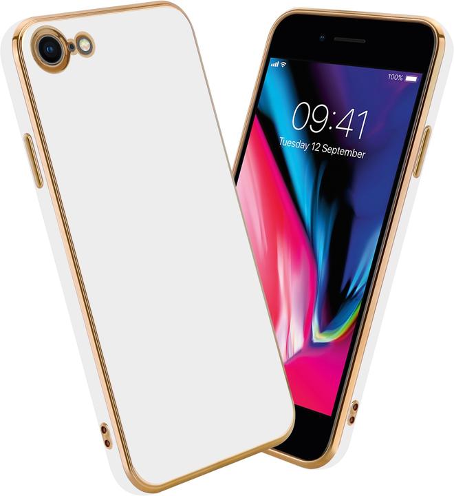 Glossy white - gold