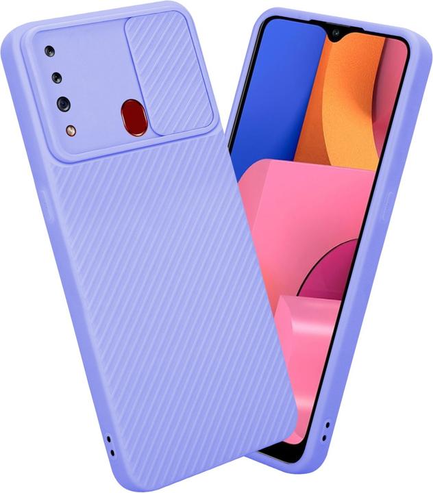 Productafbeelding Cadorabo Hoesje voor Samsung Galaxy A20s in TPU met camerabescherming LM009 Style (Samsung Galaxy A20)