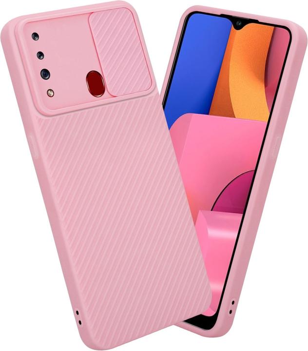 Productafbeelding Cadorabo Hoesje voor Samsung Galaxy A20s in TPU met camerabescherming LM009 Style (Samsung Galaxy A20)