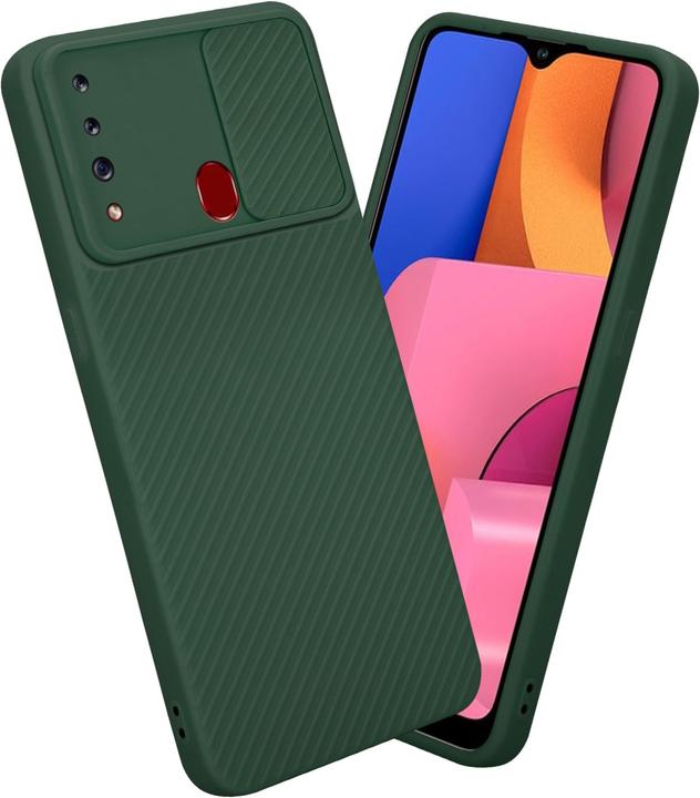 Productafbeelding Cadorabo Hoesje voor Samsung Galaxy A20s in TPU met camerabescherming LM009 Style (Samsung Galaxy A20)