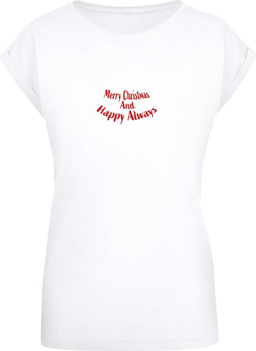 Merchcode Ladies Merry Christmas And Happy Always Extended Shoulder Tee - 116937