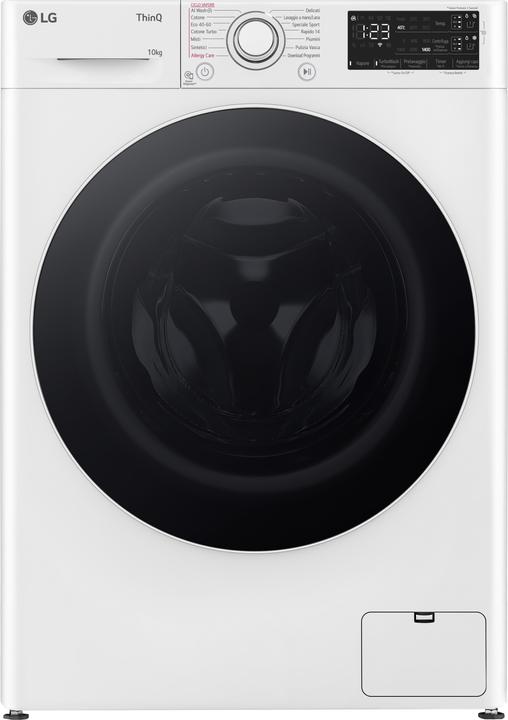 Image du produit LG F4R3710NSWW Lave-linge 10 kg AI DD, Classe A-10%, 1400 tr/min, Auto-dosage, Wi-Fi (10 kg, Gauche)
