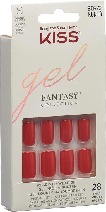 KISS Gel Fantasy Nail Kit - Whatever (Kunstnägel, Durchsichtig, Rose)