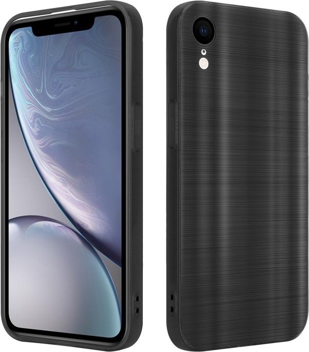 Cadorabo Hülle für Apple iPhone XR im TPU Brushed Kameraschutz LM160 Style (Apple iPhone XR)