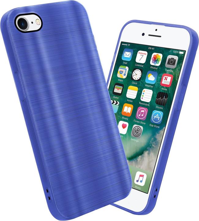 Actual product image Cadorabo Case for Apple iPhone 7 / 7S / 8 / SE 2020 in TPU Brushed Camera Protection LM160 Style (Apple iPhone 7, Apple iPhone SE (2nd Gen))