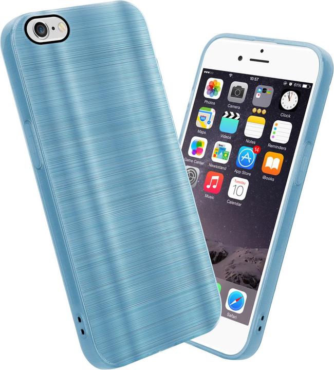 Produktbild Cadorabo Hülle für Apple iPhone 6 / 6S im TPU Brushed Kameraschutz LM160 Style (Apple iPhone 6)